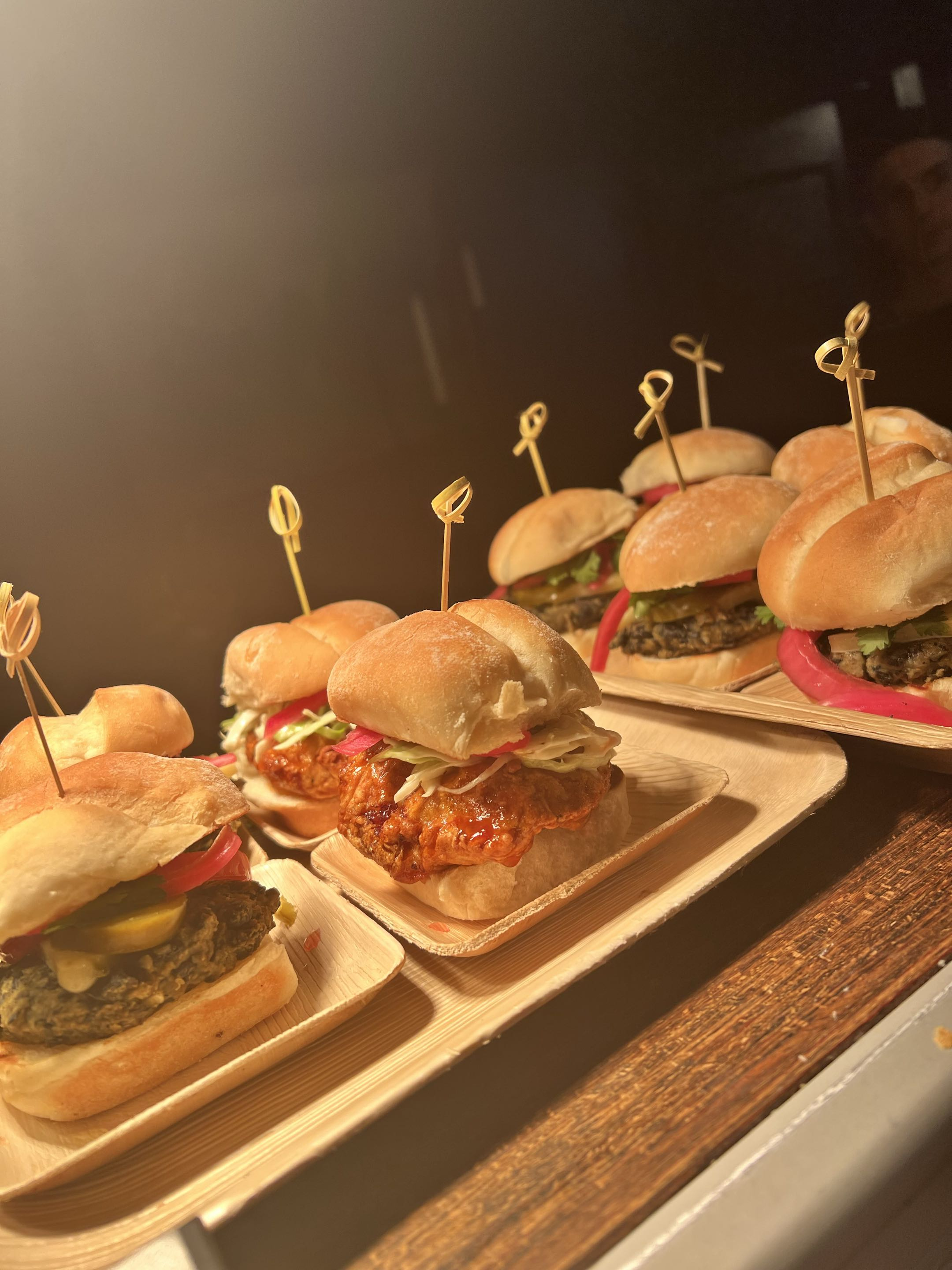 Sliders trayed for service